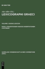 Image for Lexicographi Graeci: Vol. I: CB