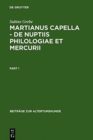 Image for Martianus Capella - de Nuptiis Philologiae Et Mercurii