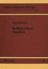 Image for Kallimachos-Studien
