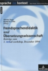 Image for Fremdsprachendidaktik und Uebersetzungswissenschaft : Beitraege zum VERBAL-Workshop 1994