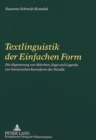 Image for Textlinguistik der Einfachen Form