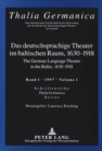 Image for German-language Theatre in the Baltic, 1630-1918