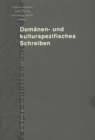 Image for Domaenen- und kulturspezifisches Schreiben