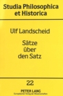 Image for Saetze ueber den Satz