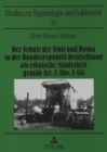 Image for Der Schutz Der Sinti Und Roma in Der Bundesrepublik Deutschland ALS Ethnische Minderheit Gemaeß Art. 3 Abs. 3 Gg