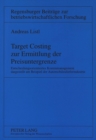 Image for Target Costing Zur Ermittlung Der Preisuntergrenze