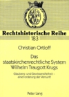 Image for Das staatskirchenrechtliche System Wilhelm Traugott Krugs