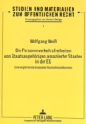 Image for Die Personenverkehrsfreiheiten von Staatsangehoerigen assoziierter Staaten in der EU : Eine vergleichende Analyse der Assoziationsabkommen