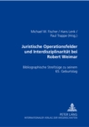 Image for Juristische Operationsfelder Und Interdisziplinaritaet Bei Robert Weimar