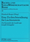 Image for Eine Zivilrechtsordnung fuer Liechtenstein