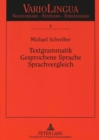 Image for Textgrammatik-Gesprochene Sprache-Sprachvergleich
