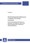 Image for Minderheitsgesellschafterschutz in Gmbh&#39;s Und «Private Companies»