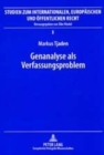 Image for Genanalyse ALS Verfassungsproblem