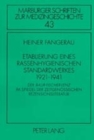 Image for Etablierung eines rassenhygienischen Standardwerkes 1921-1941 : Der &quot;Baur-Fischer-Lenz&quot; im Spiegel der zeitgenoessischen Rezensionsliteratur