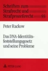 Image for Das Dna-Identitaetsfeststellungsgesetz Und Seine Probleme
