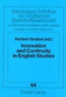 Image for Innovation and Continuity in English Studies