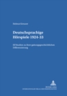 Image for Deutschsprachige Hoerspiele 1924-33 : Elf Studien Zu Ihrer Gattungsgeschichtlichen Differenzierung