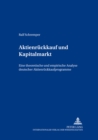 Image for Aktienrueckkauf Und Kapitalmarkt
