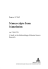 Image for Manuscripts from Mannheim, ca. 1730-1778 : A Study in the Methodology of Musical Source Research