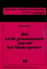 Image for Die Nicht-Pronominale Anrede Bei Shakespeare