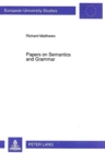 Image for Papers on Semantics and Grammar