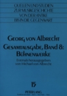Image for Georg von Albrecht-Gesamtausgabe, Band 8: Buehnenwerke