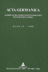 Image for Acta Germanica. Bd. 19, 1988 : Jahrbuch des Germanistenverbandes im Suedlichen Afrika
