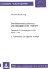 Image for Der Nationalsozialismus ALS Paedagogisches Problem : Deutsche Erziehungsgeschichte 1933 - 1945