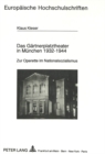 Image for Das Gaertnerplatztheater in Muenchen 1932-1944