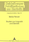Image for Studien zum slavischen Verbum : Herausgegeben von Baldur Panzer