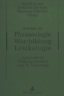 Image for Beitraege Zur Phraseologie - Wortbildung - Lexikologie