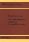 Image for Die fuenfte Vorrede in Vitruvs «De architektura»