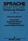 Image for Semantik deutscher Verben in kognitionspsychologischer Sicht