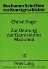 Image for Zur Deutung der &#39;Darmstaedter Madonna&#39;