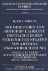 Image for Die Directors&#39; and Officers&#39; Liability Insurance in den Vereinigten Staaten von Amerika (D&amp;O-Versicherung)