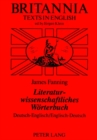 Image for Literaturwissenschaftliches Worterbuch