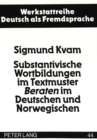 Image for Substantivische Wortbildungen im Textmuster «Beraten» im Deutschen und Norwegischen