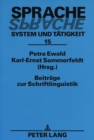 Image for Beitraege zur Schriftlinguistik