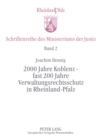 Image for 2000 Jahre Koblenz - fast 200 Jahre Verwaltungsrechtsschutz in Rheinland-Pfalz