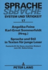 Image for Sprache und Stil in Texten fuer junge Leser : Festschrift fuer Hans-Joachim Siebert zum 65. Geburtstag