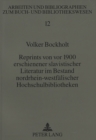 Image for Reprints von vor 1900 erschienener slavistischer Literatur im Bestand nordrhein-westfaelischer Hochschulbibliotheken