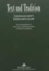 Image for Text und Tradition