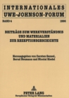 Image for Internationales Uwe-Johnson-Forum : Band 4 (1996)- Beitraege Zum Werkverstaendnis Und Materialien Zur Rezeptionsgeschichte