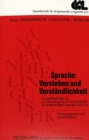 Image for Sprache: Verstehen Und Verstaendlichkeit