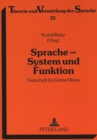 Image for Sprache - System Und Funktion : Festschrift Fuer Guenter Weise