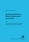 Image for Rechtsentscheide Von Moses Nachmanides Aus Gerona : Teil 3- Aus Dem Hebraeischen Und Aramaeischen Uebersetzt Von Hans-Georg Von Mutius