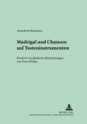Image for Madrigal Und Chanson Auf Tasteninstrumenten