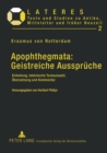 Image for Apophthegmata : Geistreiche Aussprueche: Einleitung, lateinische Textauswahl, Uebersetzung und Kommentar