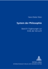 Image for System Der Philosophie