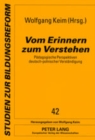 Image for Vom Erinnern Zum Verstehen